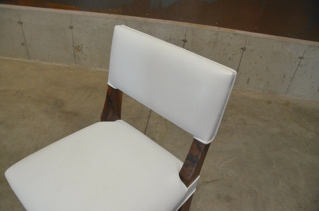 Bruno Stool in White Leather