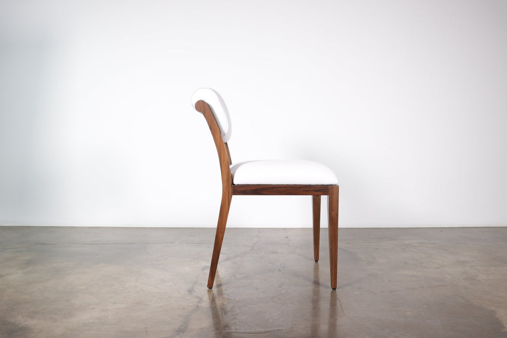 Gianni Chair in White Fabric
