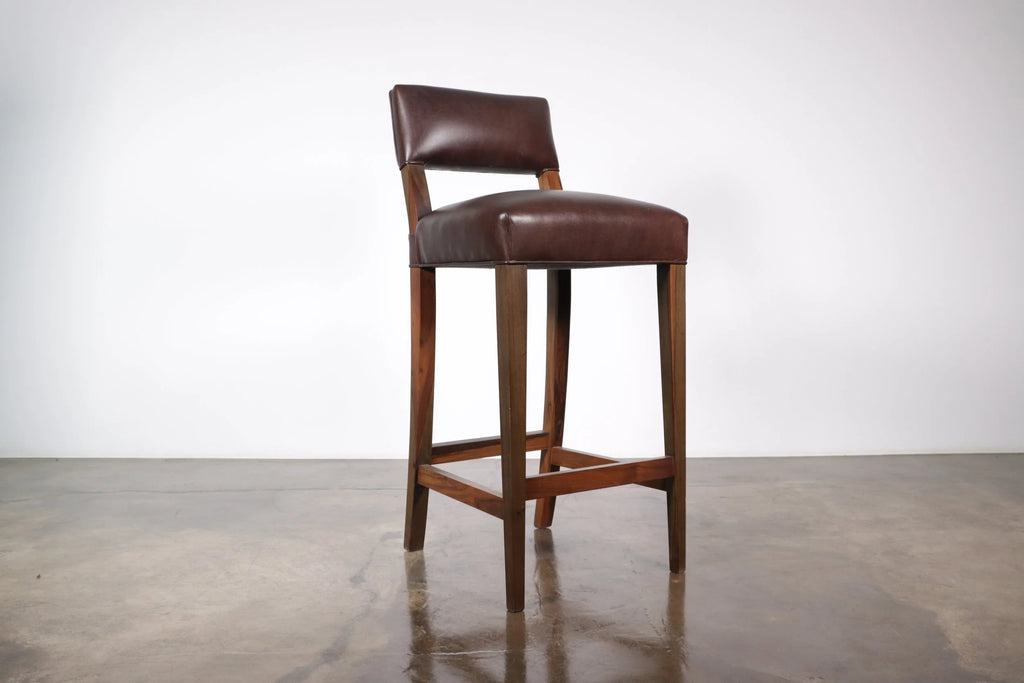 Neto Stool in Chocolate Leather