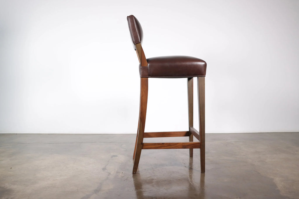 Neto Stool in Chocolate Leather