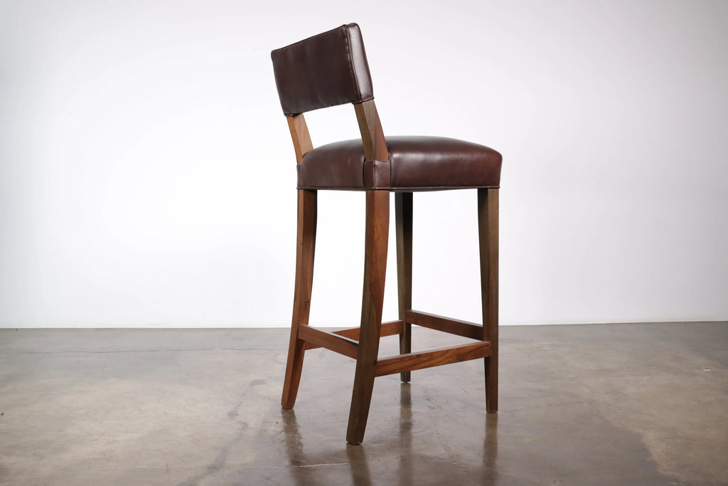 Neto Stool in Chocolate Leather