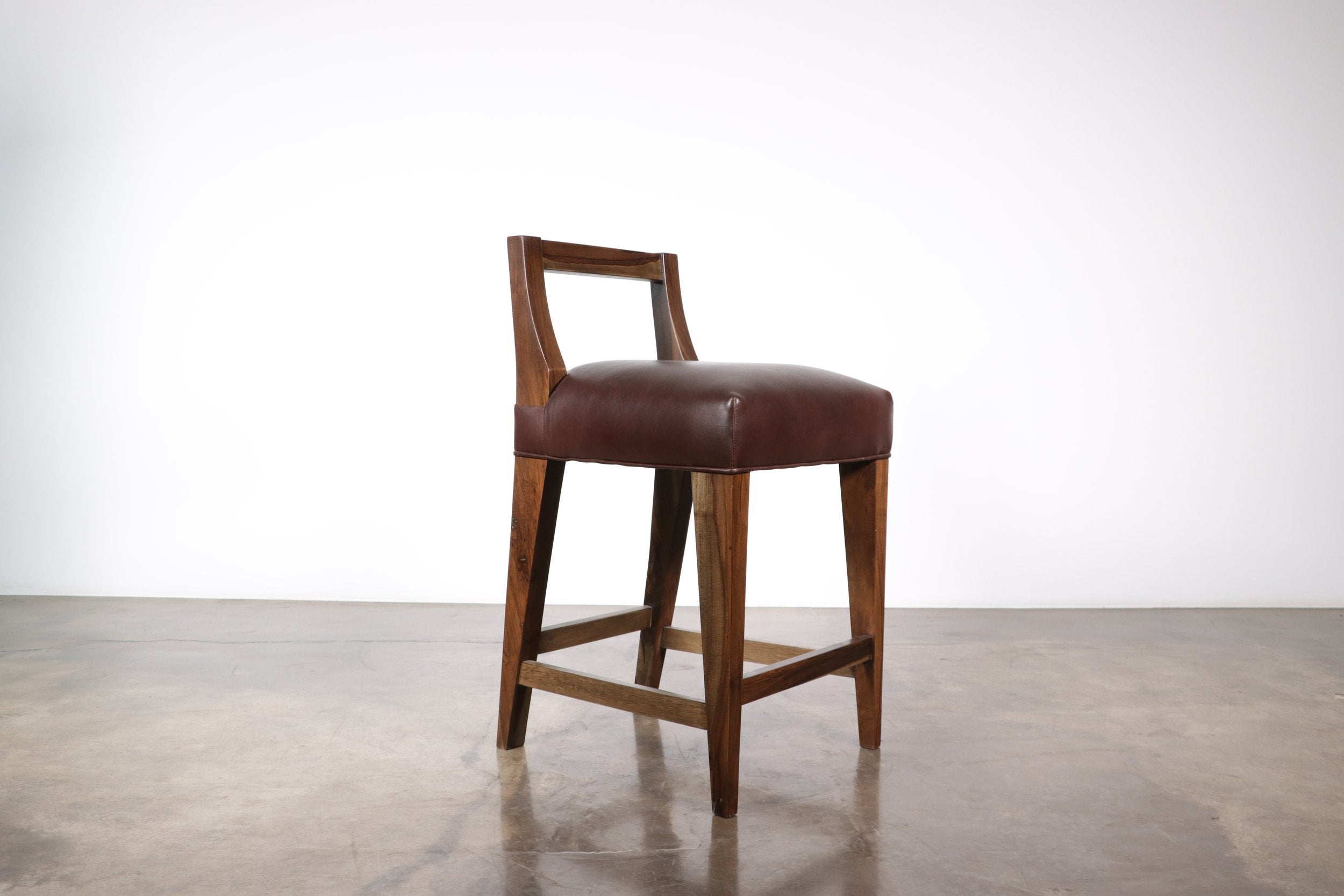 Ecco Stool in Chocolate Leather