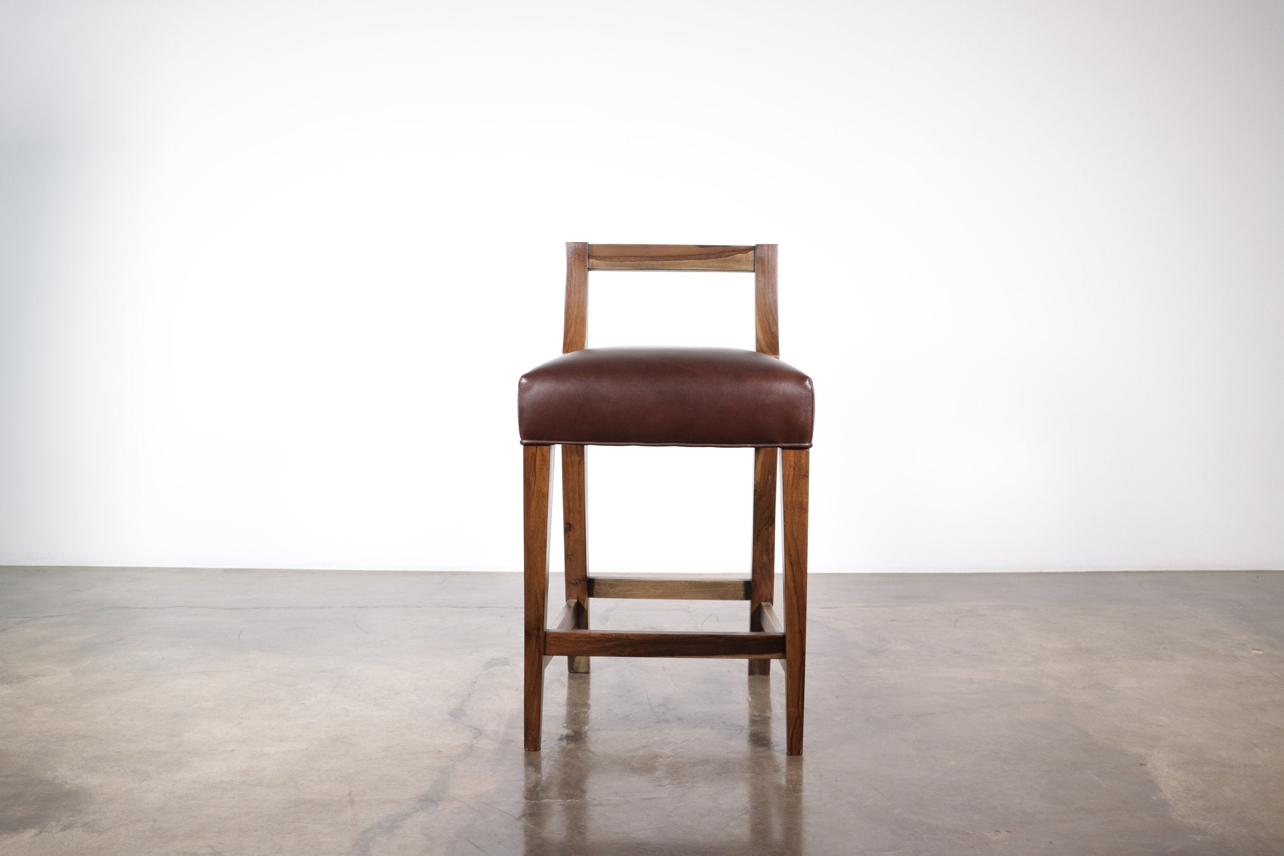 Ecco Stool in Chocolate Leather