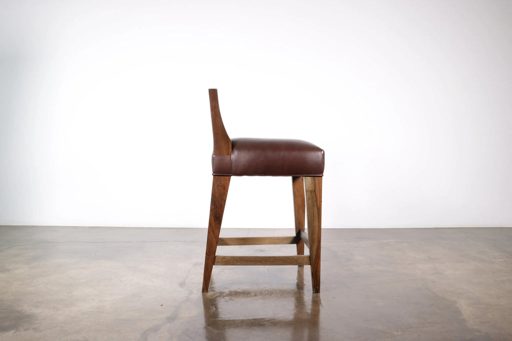 Ecco Stool in Chocolate Leather