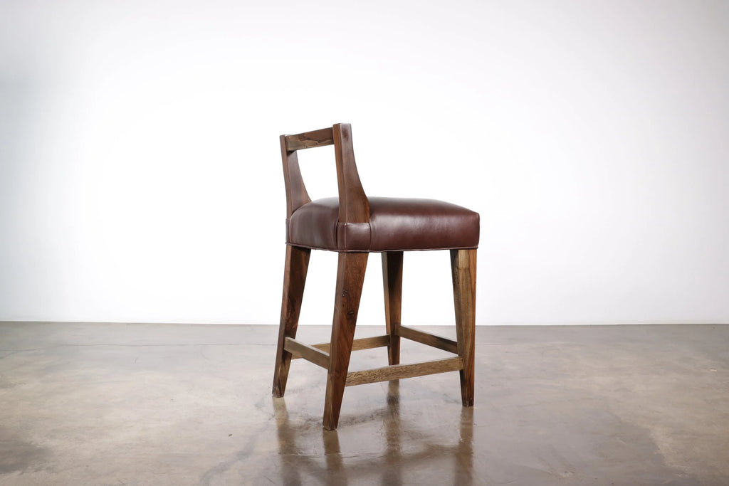Ecco Stool in Chocolate Leather