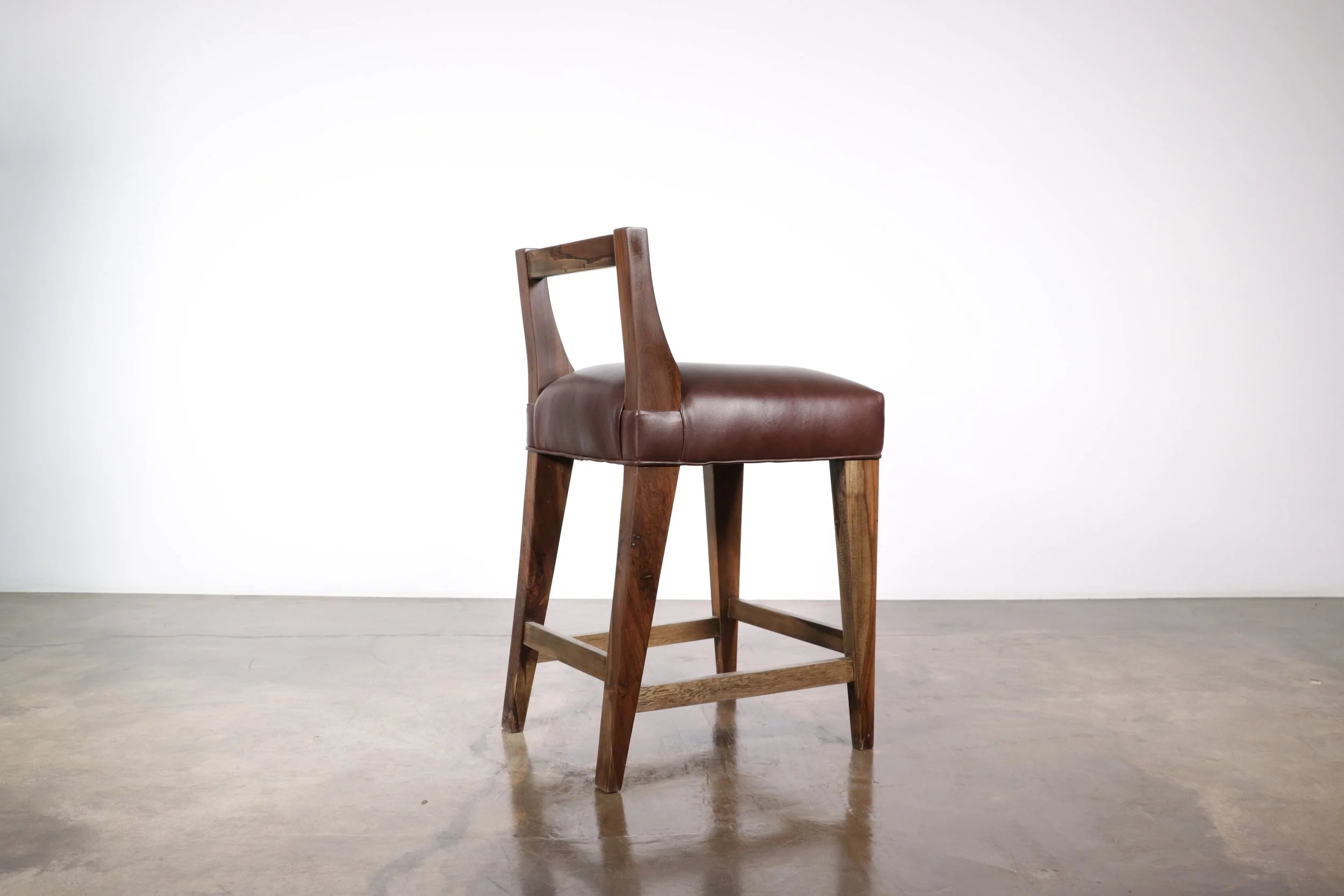Ecco Stool in Chocolate Leather