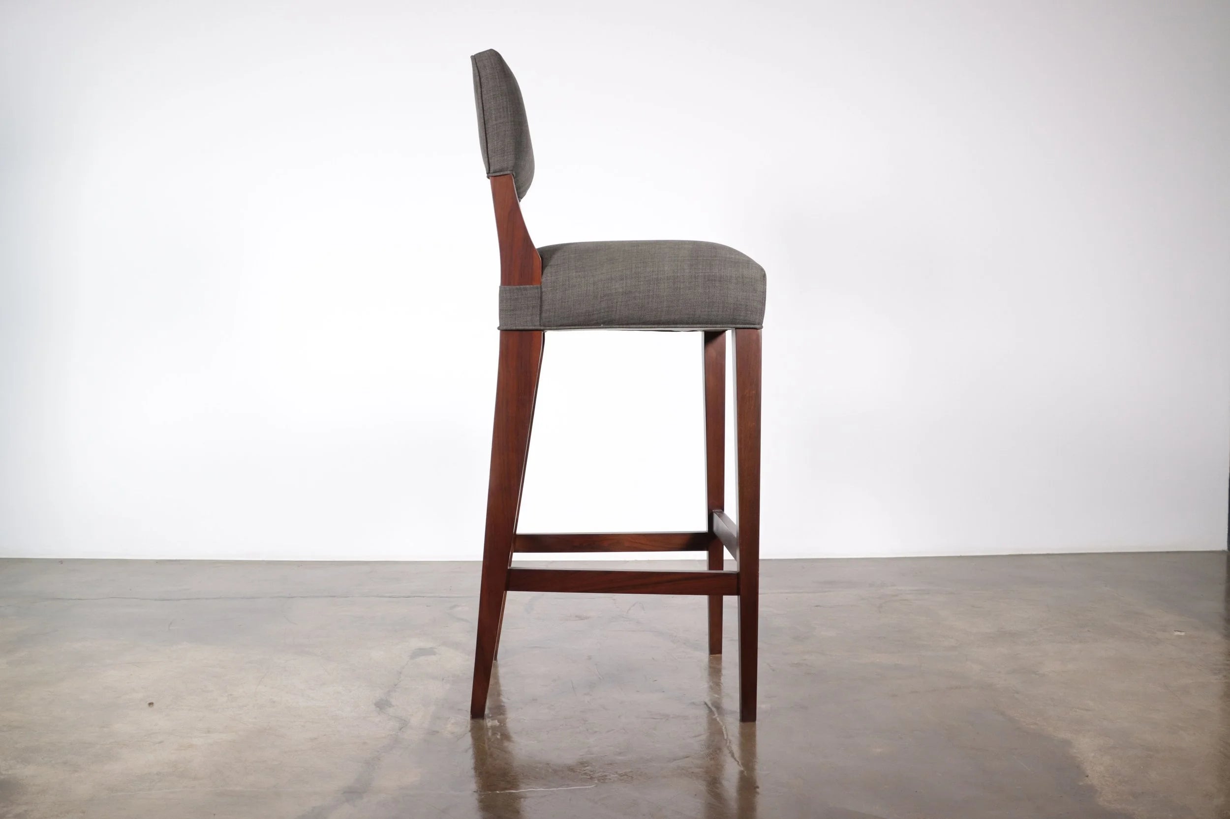 Bruno Stool in Gray Fabric