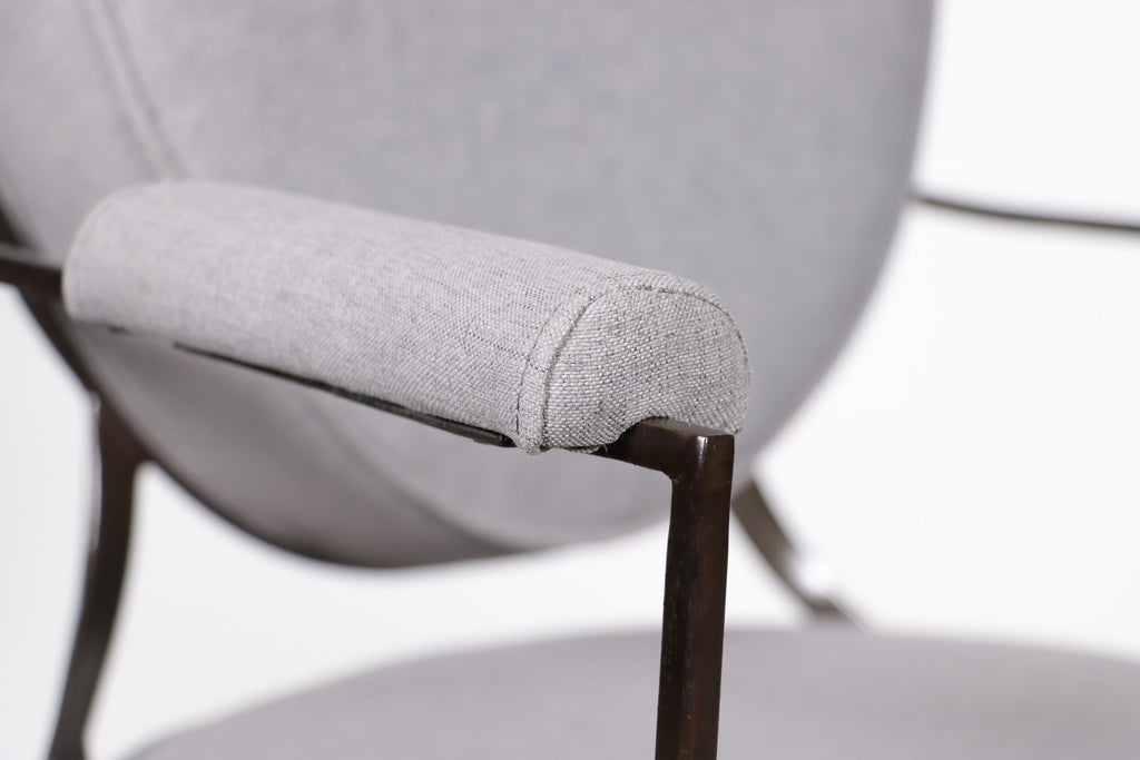 Set of 2 Andre Chairs in Gray Fabric