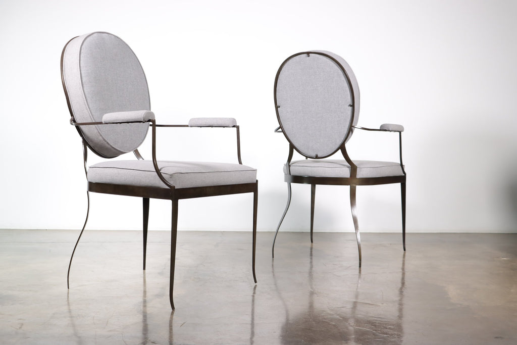 Set of 2 Andre Chairs in Gray Fabric