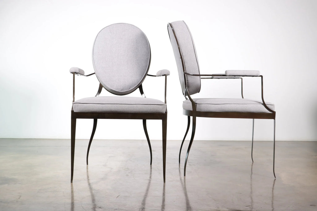 Set of 2 Andre Chairs in Gray Fabric