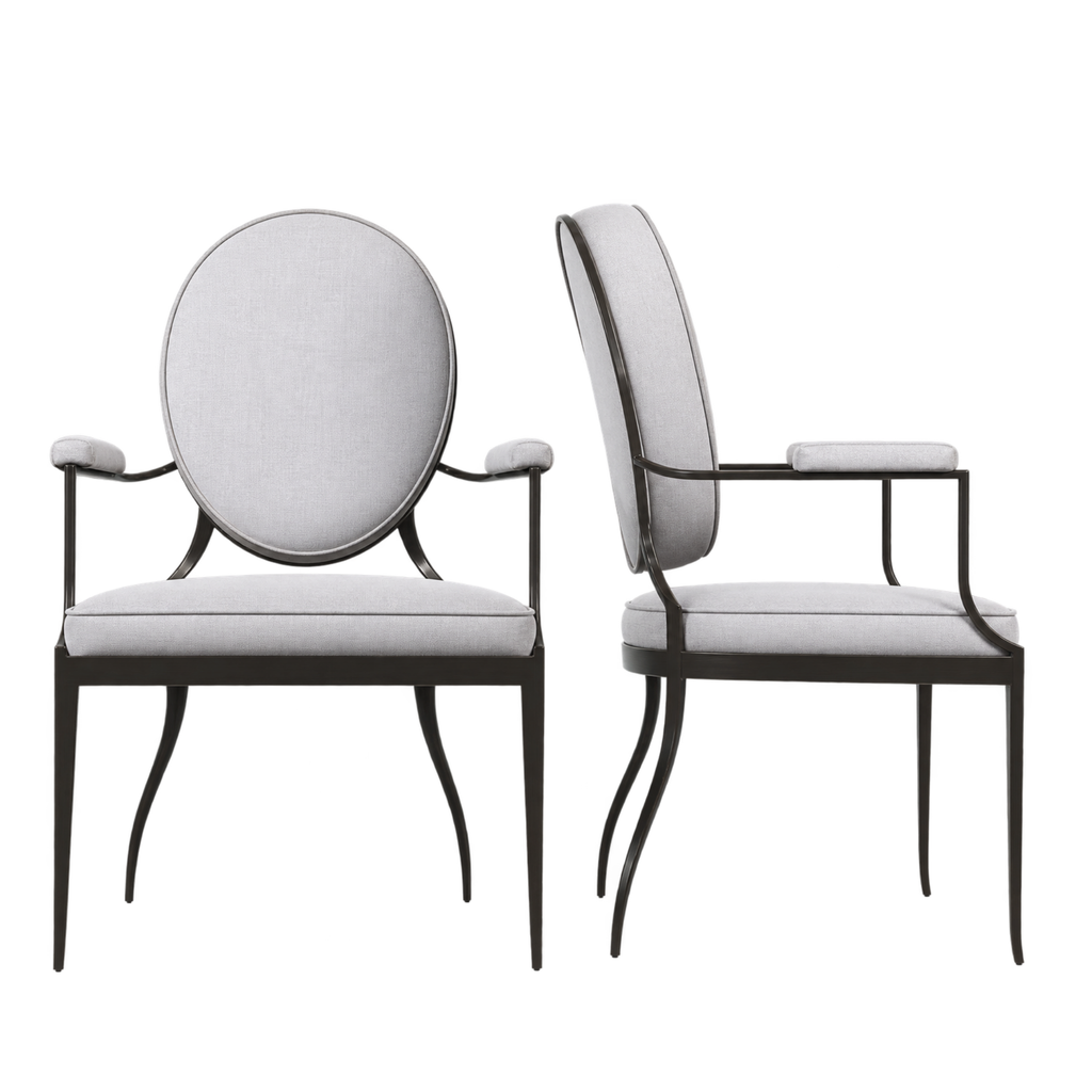 Andre Chairs in Gray Fabric (Pair)