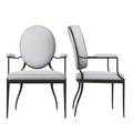 Andre Chairs in Gray Fabric (Pair)