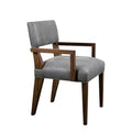 Bruno Arm Chair in Gray Leather