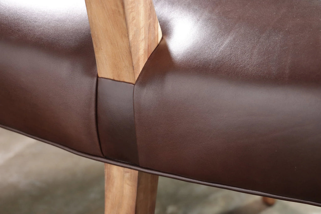 Bruno Booth in Chocolate Leather