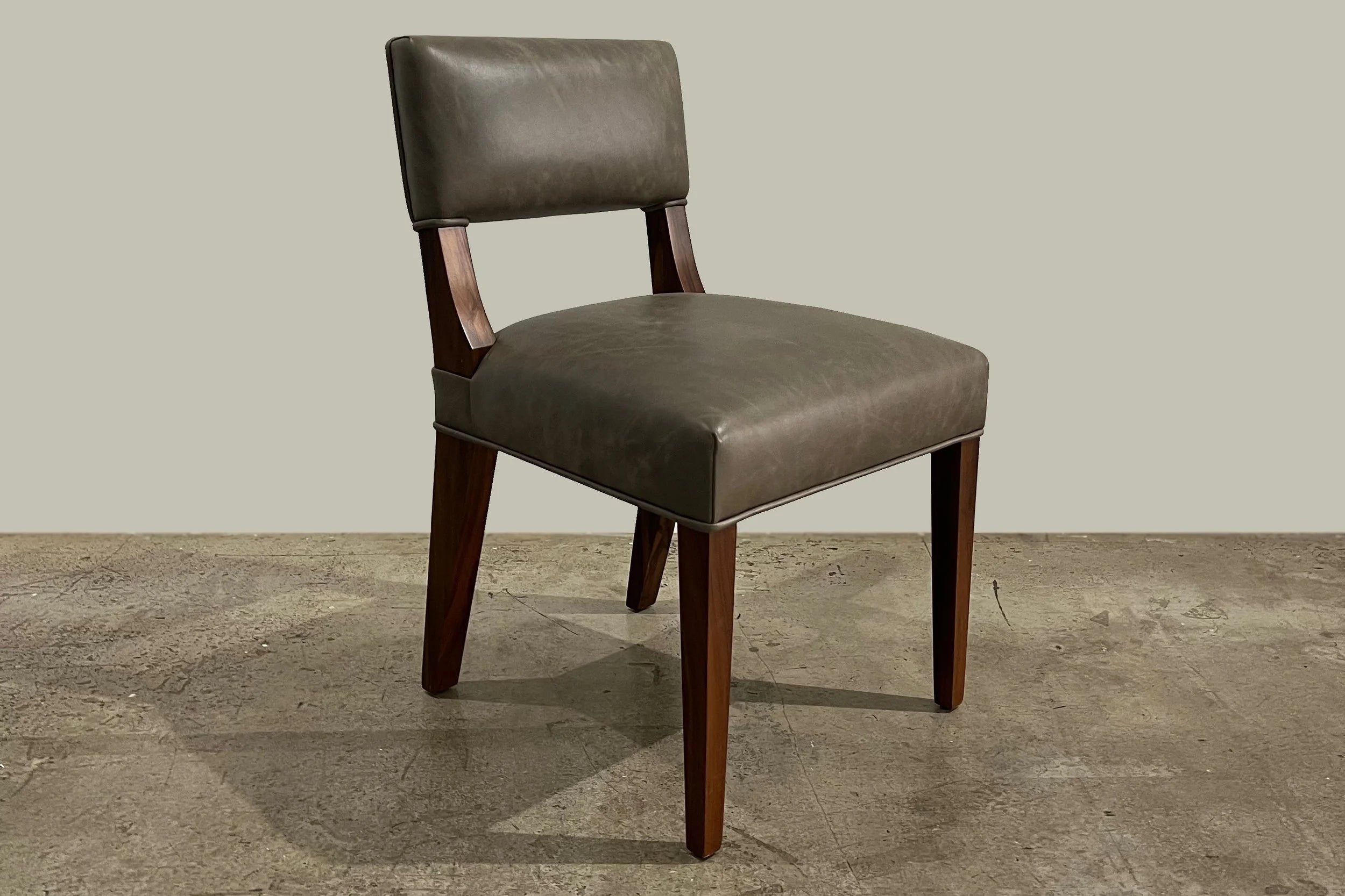 Bruno Chair in Gray Leather
