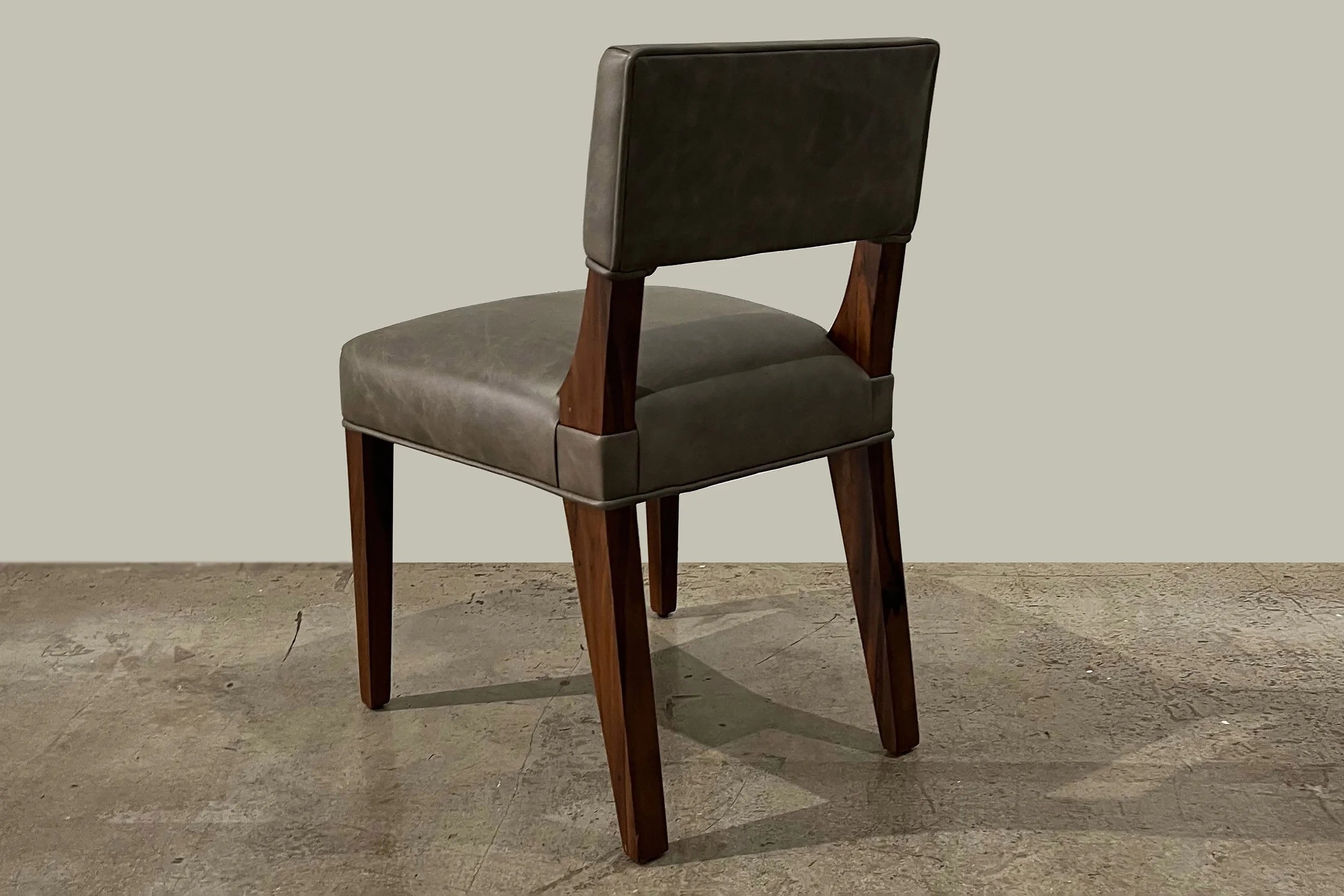 Bruno Chair in Gray Leather