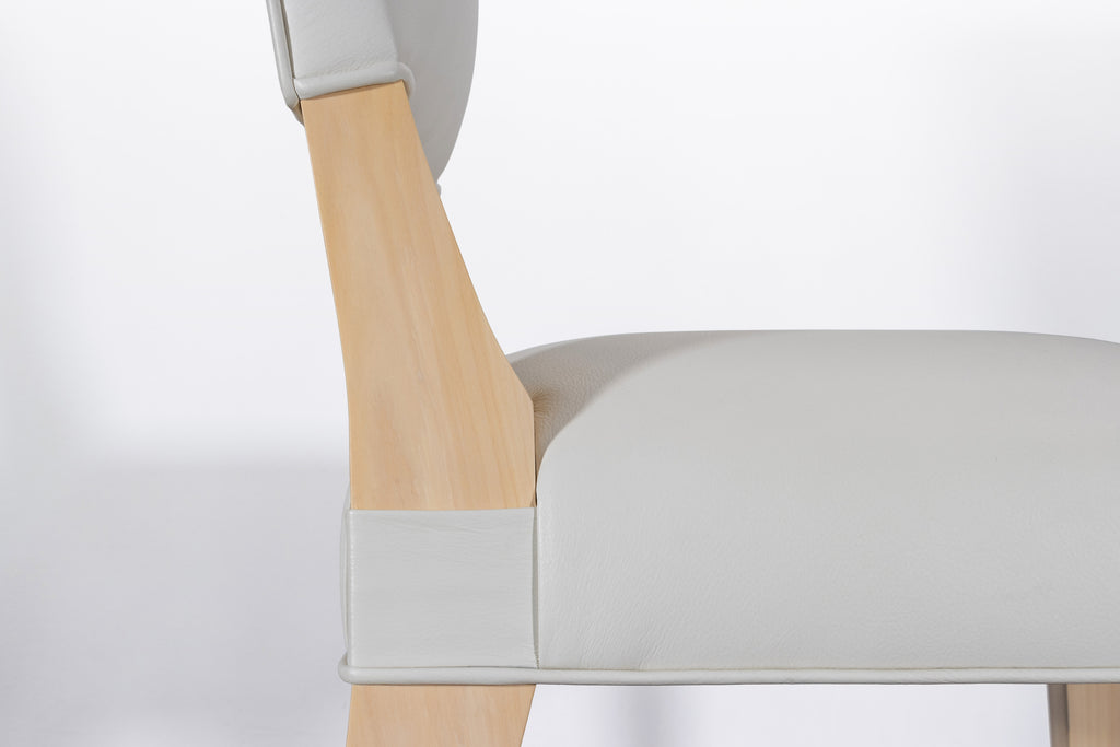 Bruno Chair in White Leather