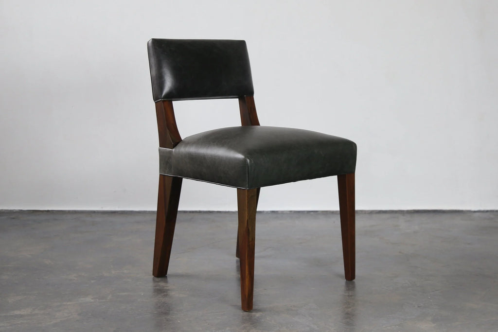 Set of 3 Bruno Chairs in Dark Gray Leather