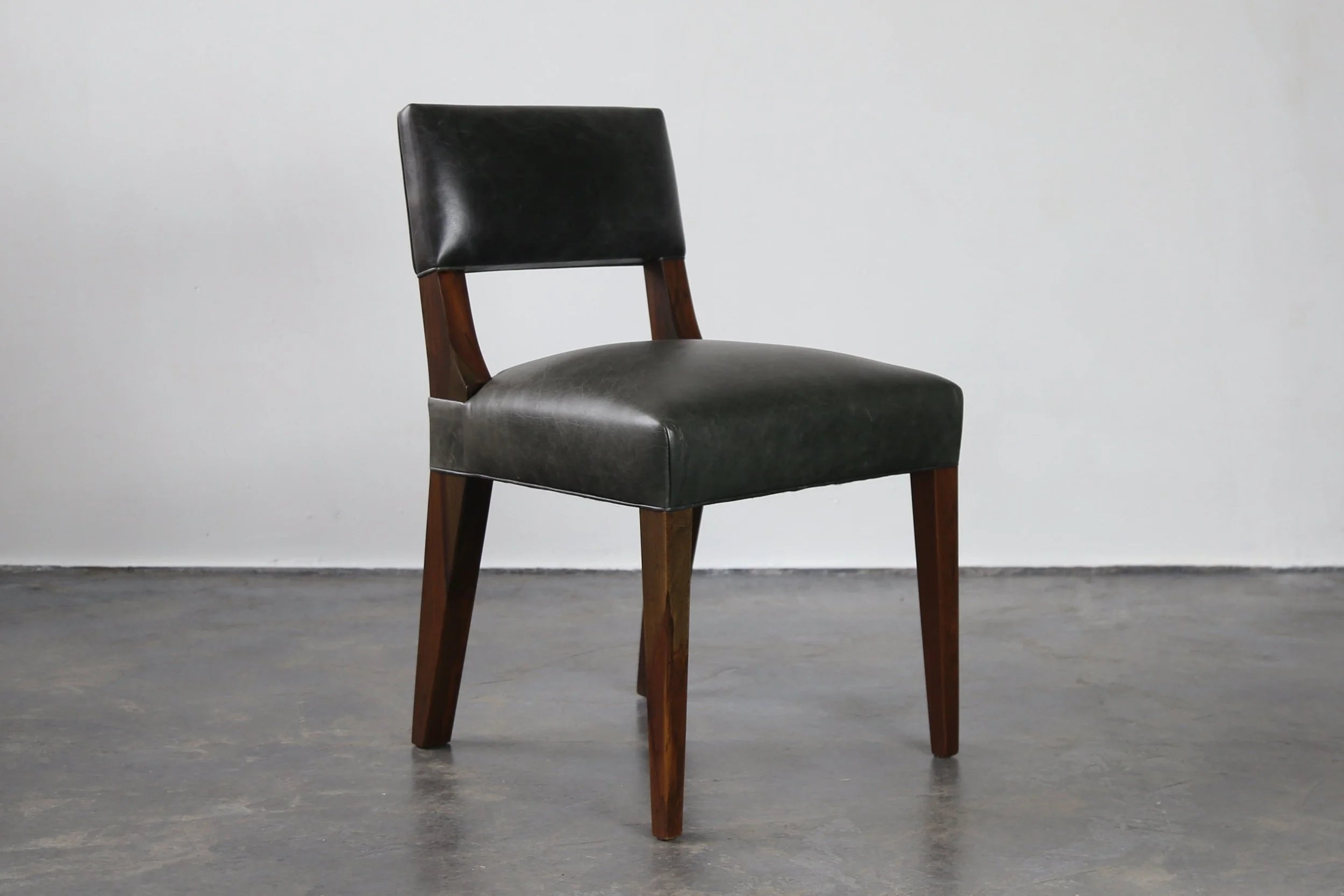 Set of 3 Bruno Chairs in Dark Gray Leather