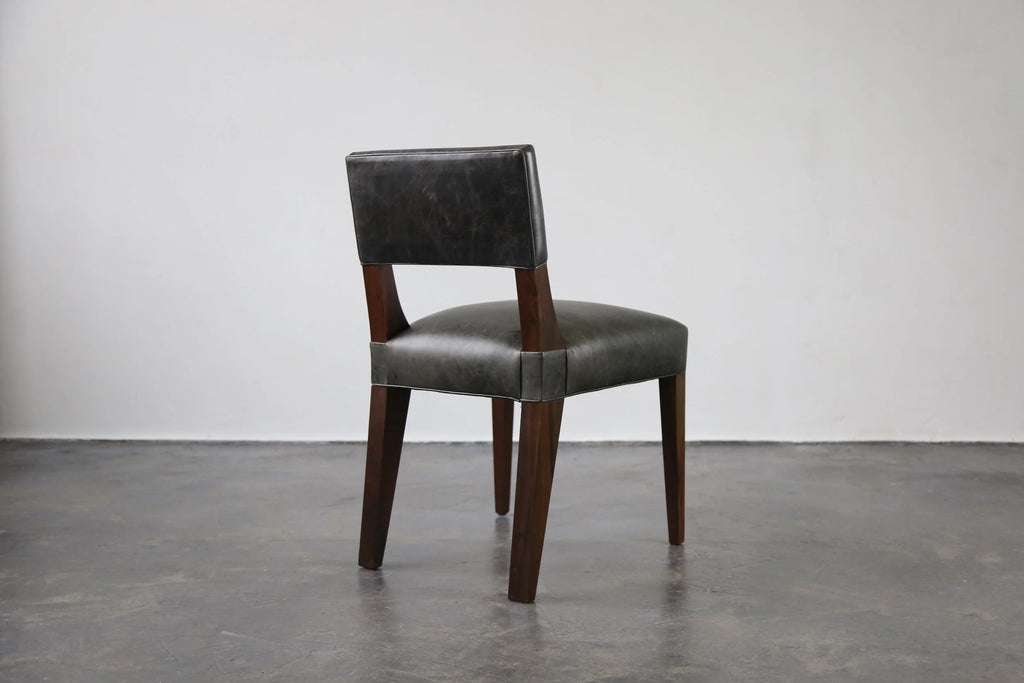 Set of 3 Bruno Chairs in Dark Gray Leather