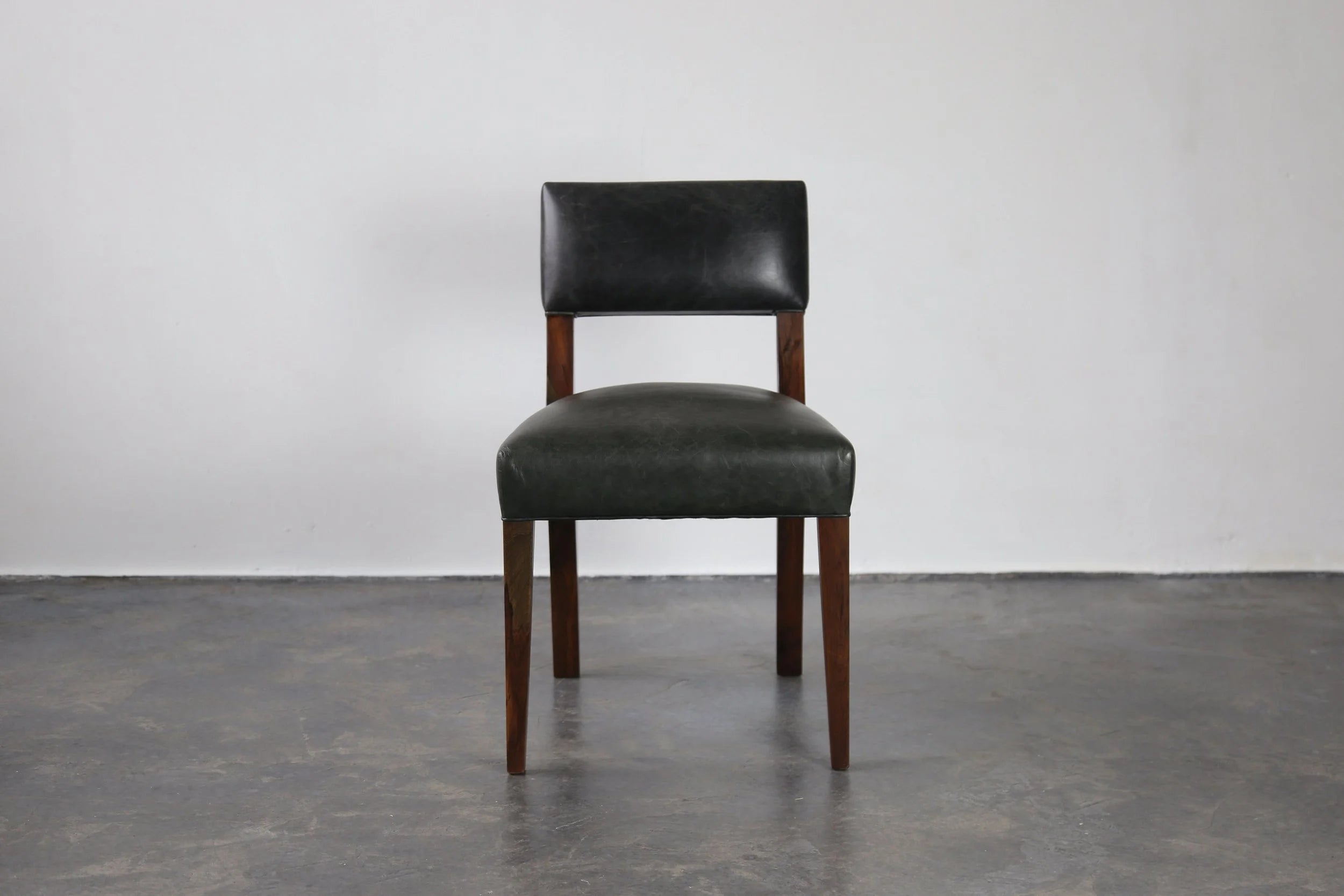 Set of 3 Bruno Chairs in Dark Gray Leather