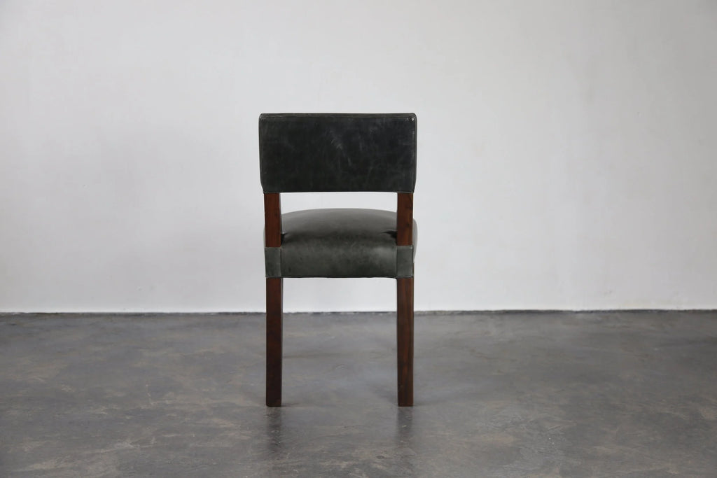 Set of 3 Bruno Chairs in Dark Gray Leather