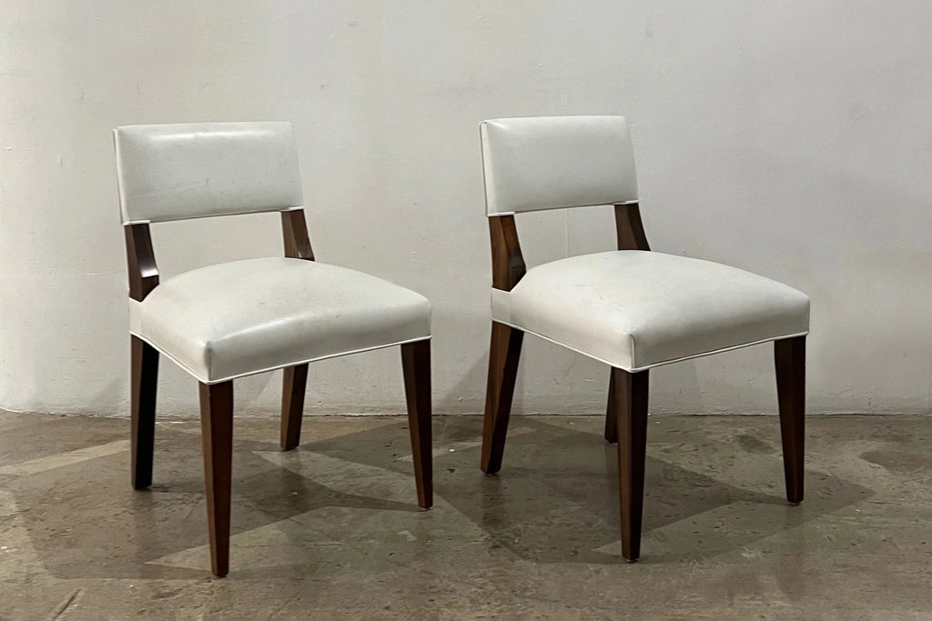 Set of 2 Bruno Chairs in White Leather