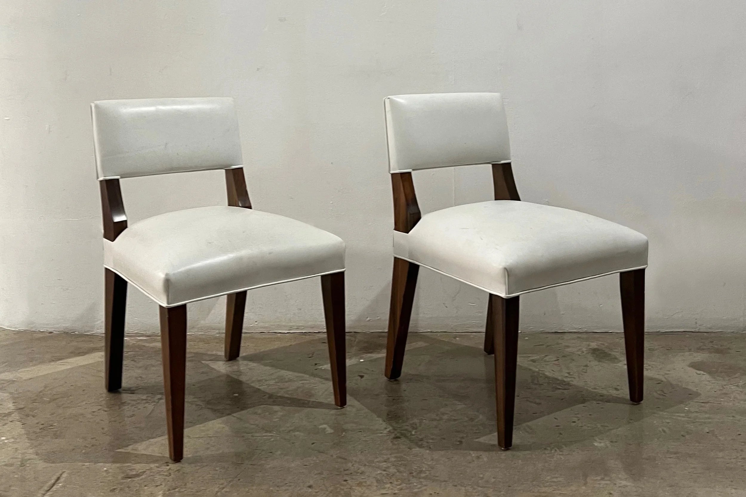 Set of 2 Bruno Chairs in White Leather