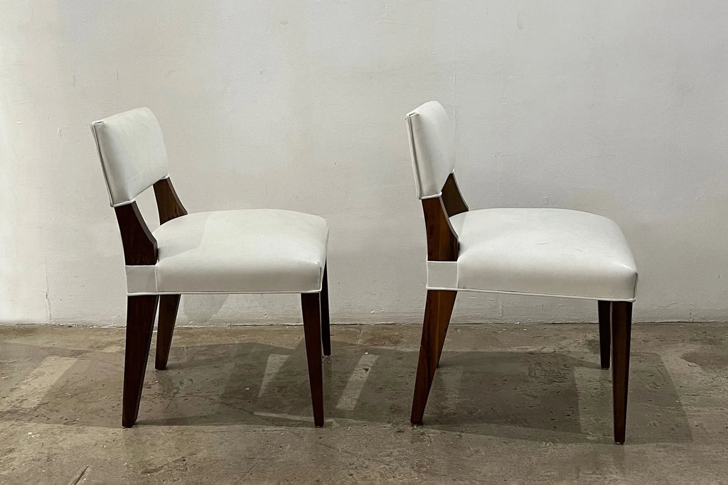 Set of 2 Bruno Chairs in White Leather