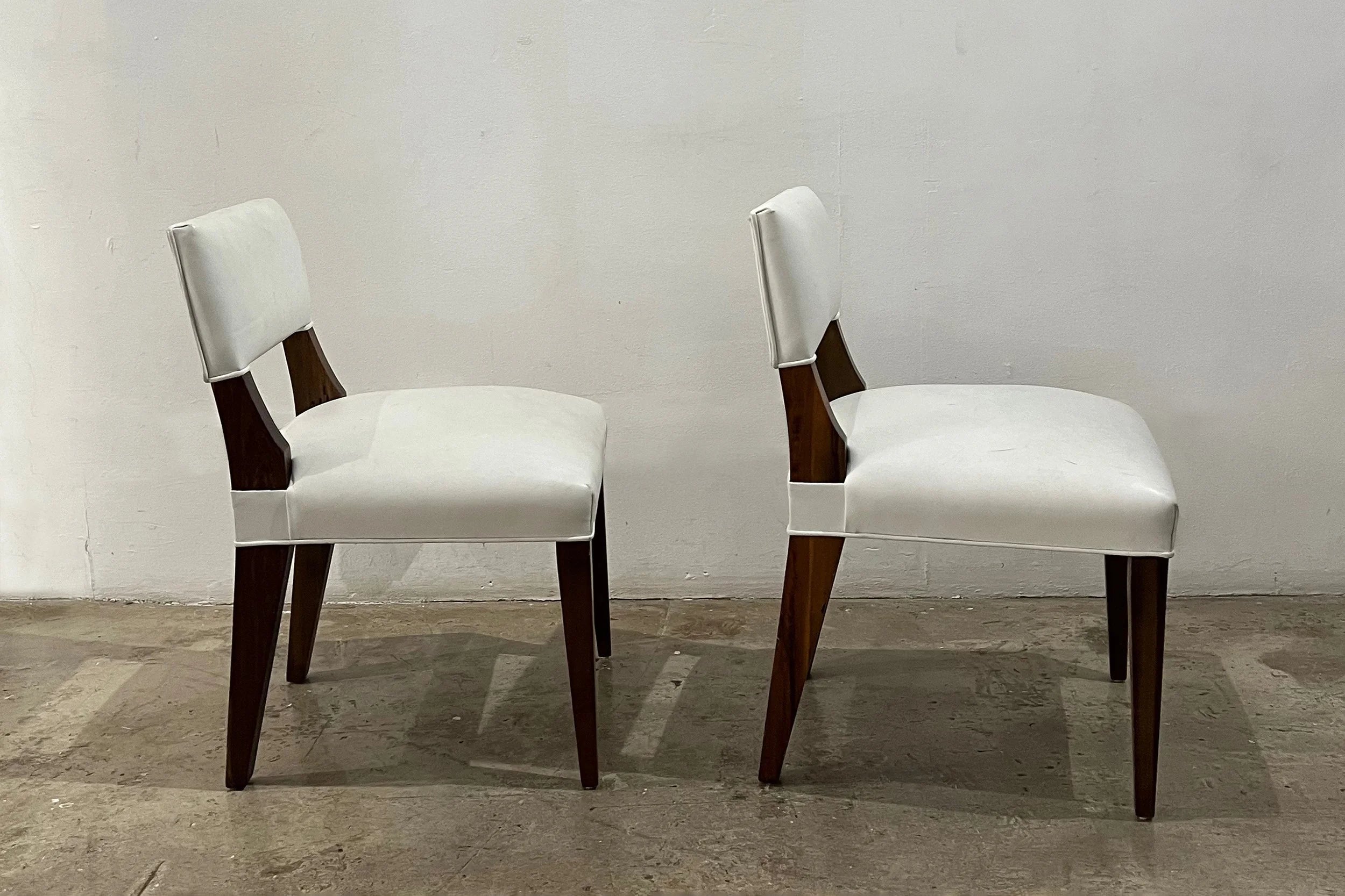Set of 2 Bruno Chairs in White Leather