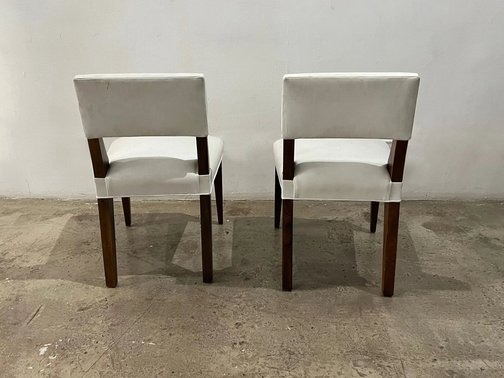 Set of 2 Bruno Chairs in White Leather