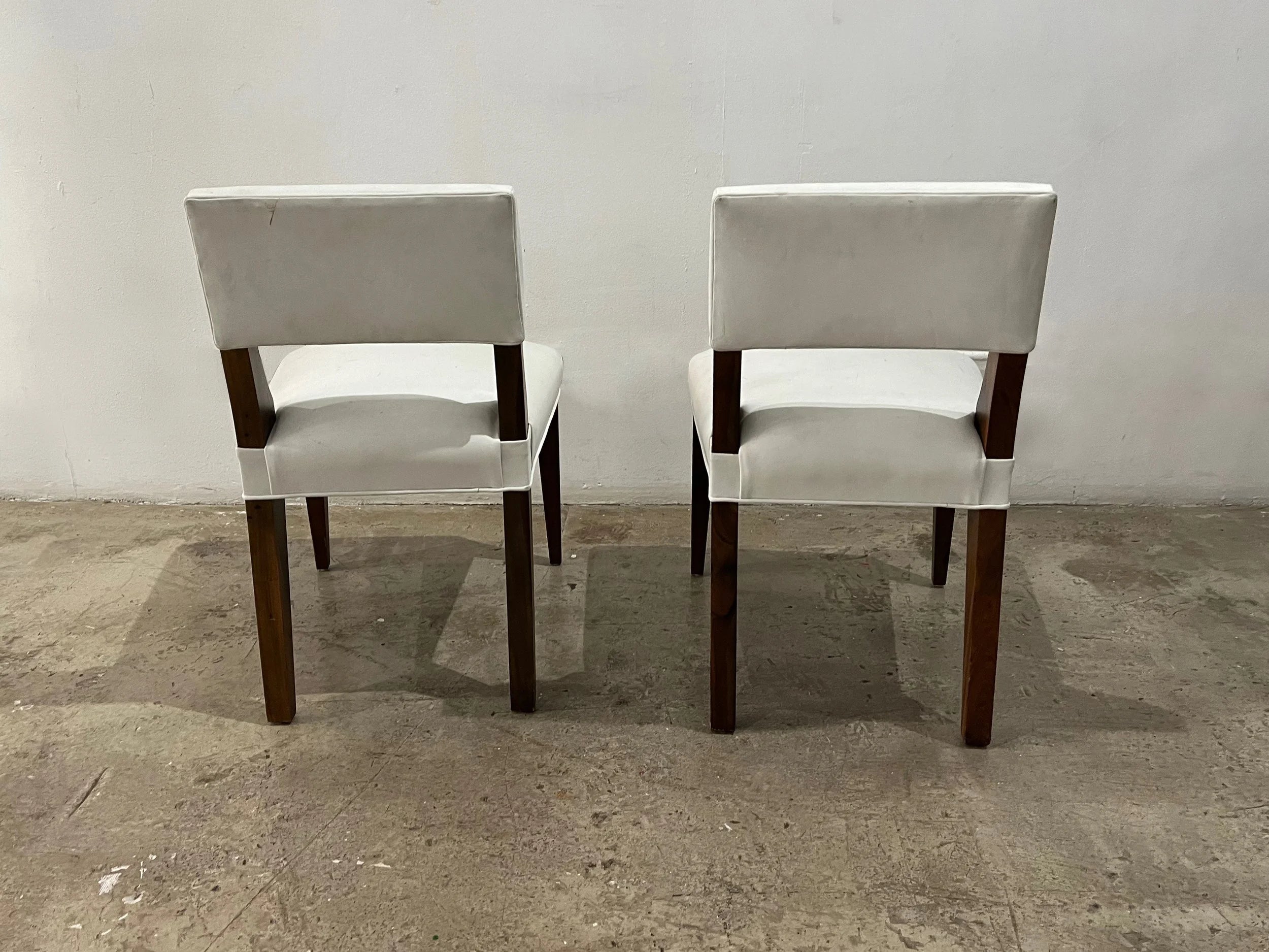Set of 2 Bruno Chairs in White Leather