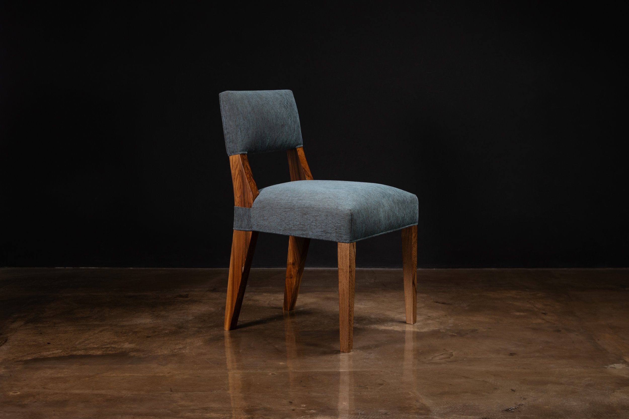 Bruno Chair in Blue Fabric