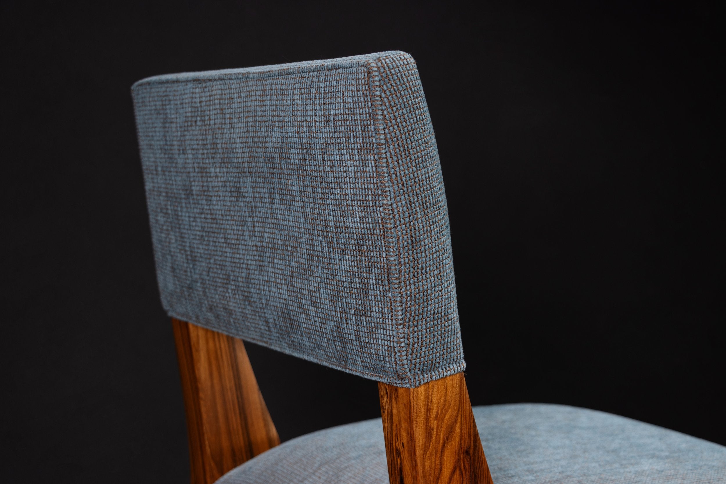 Bruno Chair in Blue Fabric