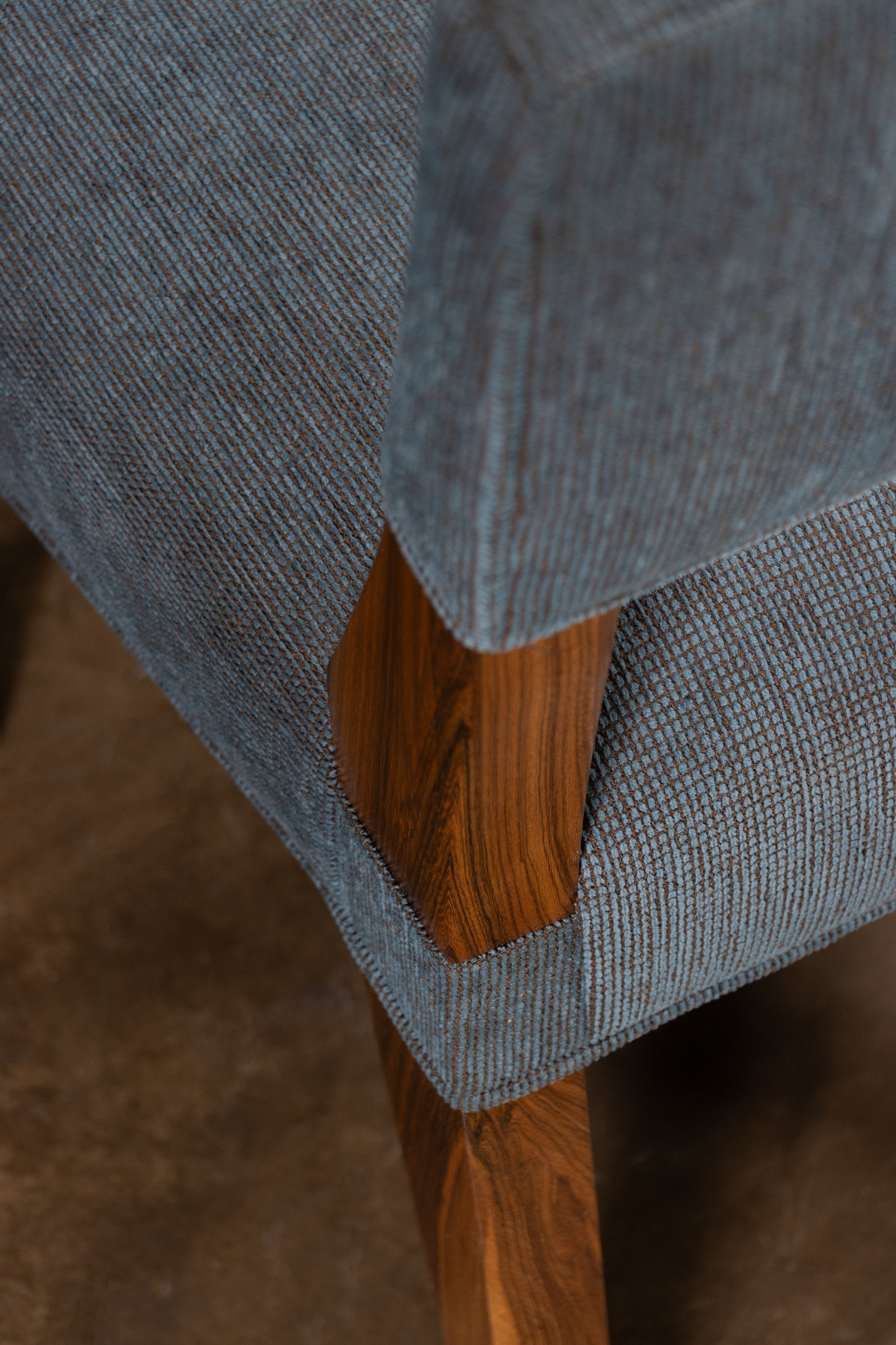 Bruno Chair in Blue Fabric