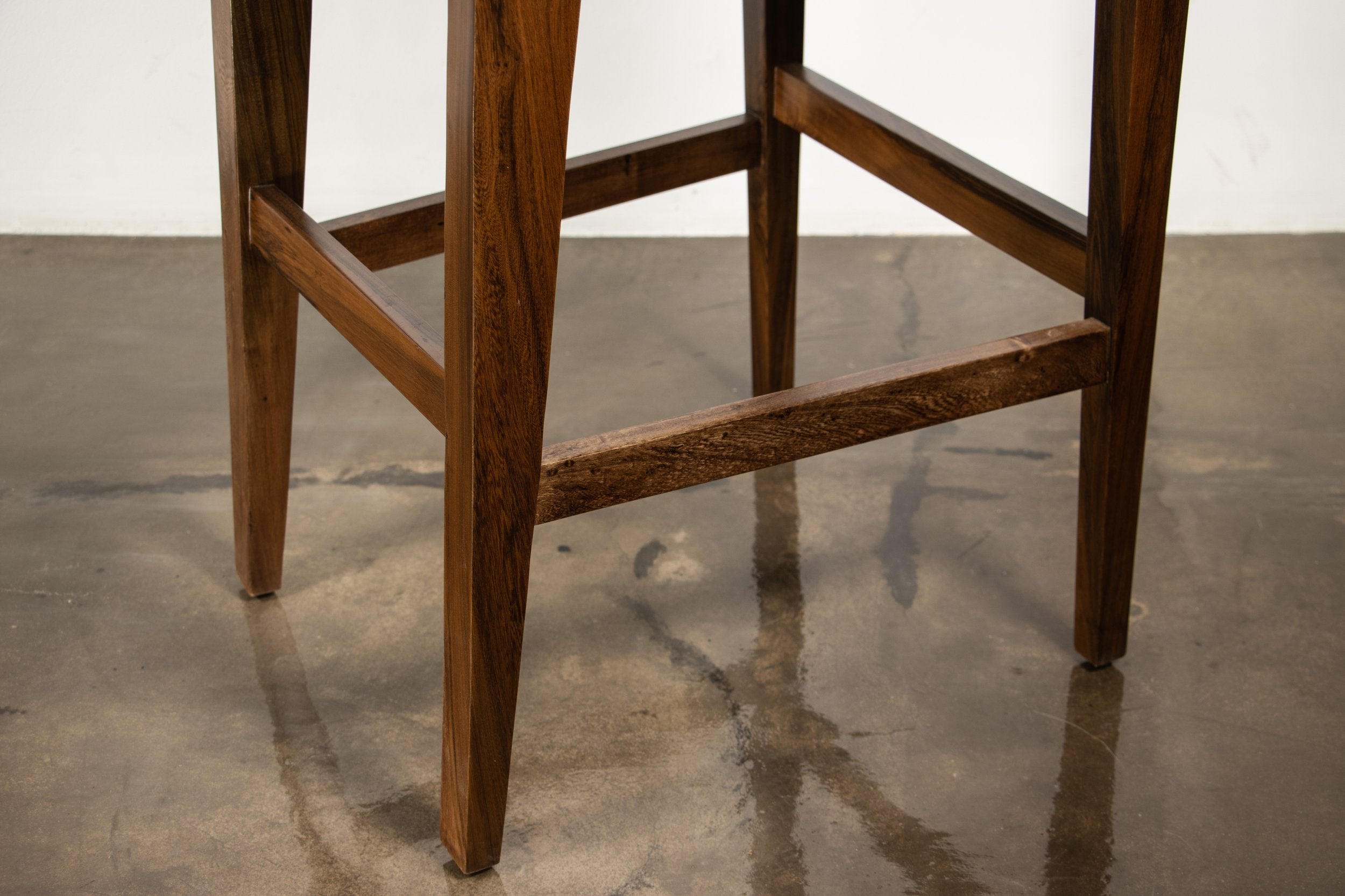 Bruno Ovino Stool in Black Sheepskin