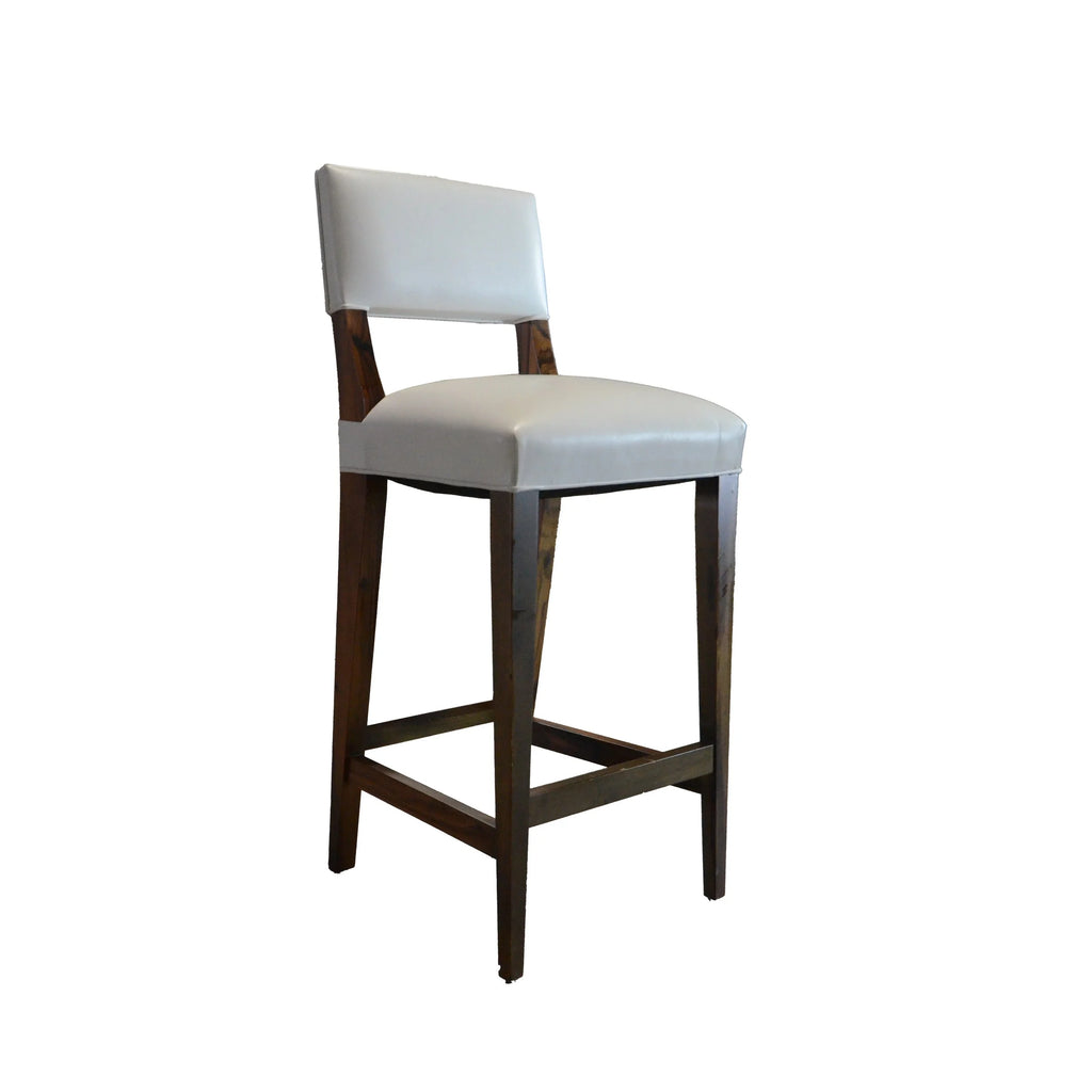 Bruno Stool in White Leather