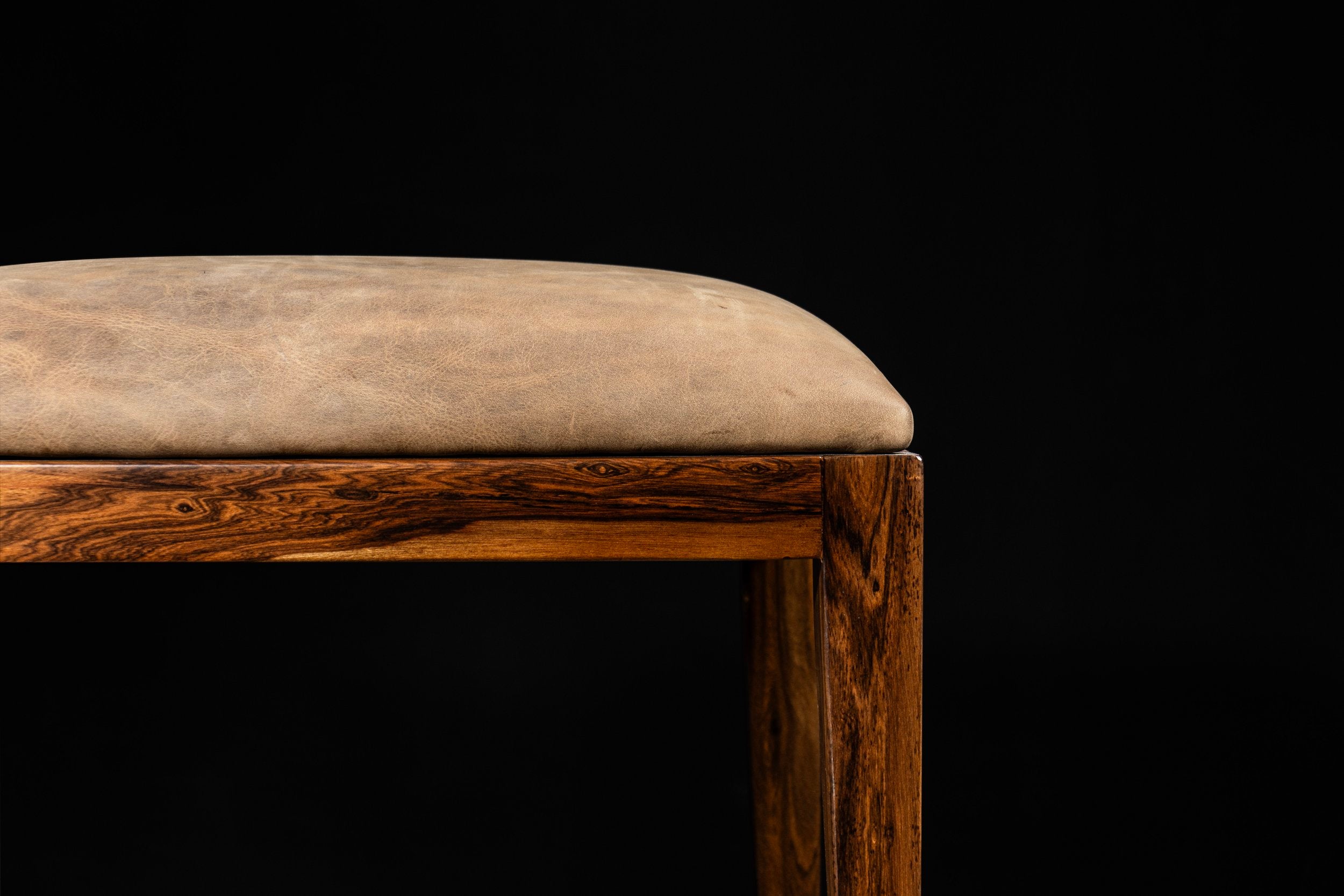 Gianni Chair in Gray-Chocolate Leather
