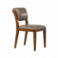 Gianni Dining Chair in Gray Leather