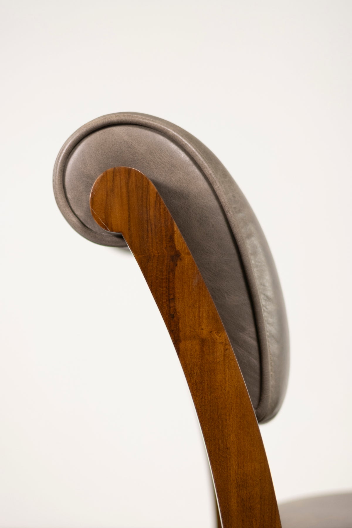 Gianni Dining Chair in Gray Leather