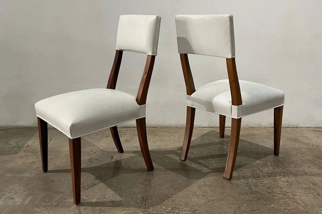 Set of 2 Luca Chairs in White Leather