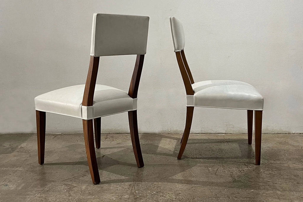 Set of 2 Luca Chairs in White Leather