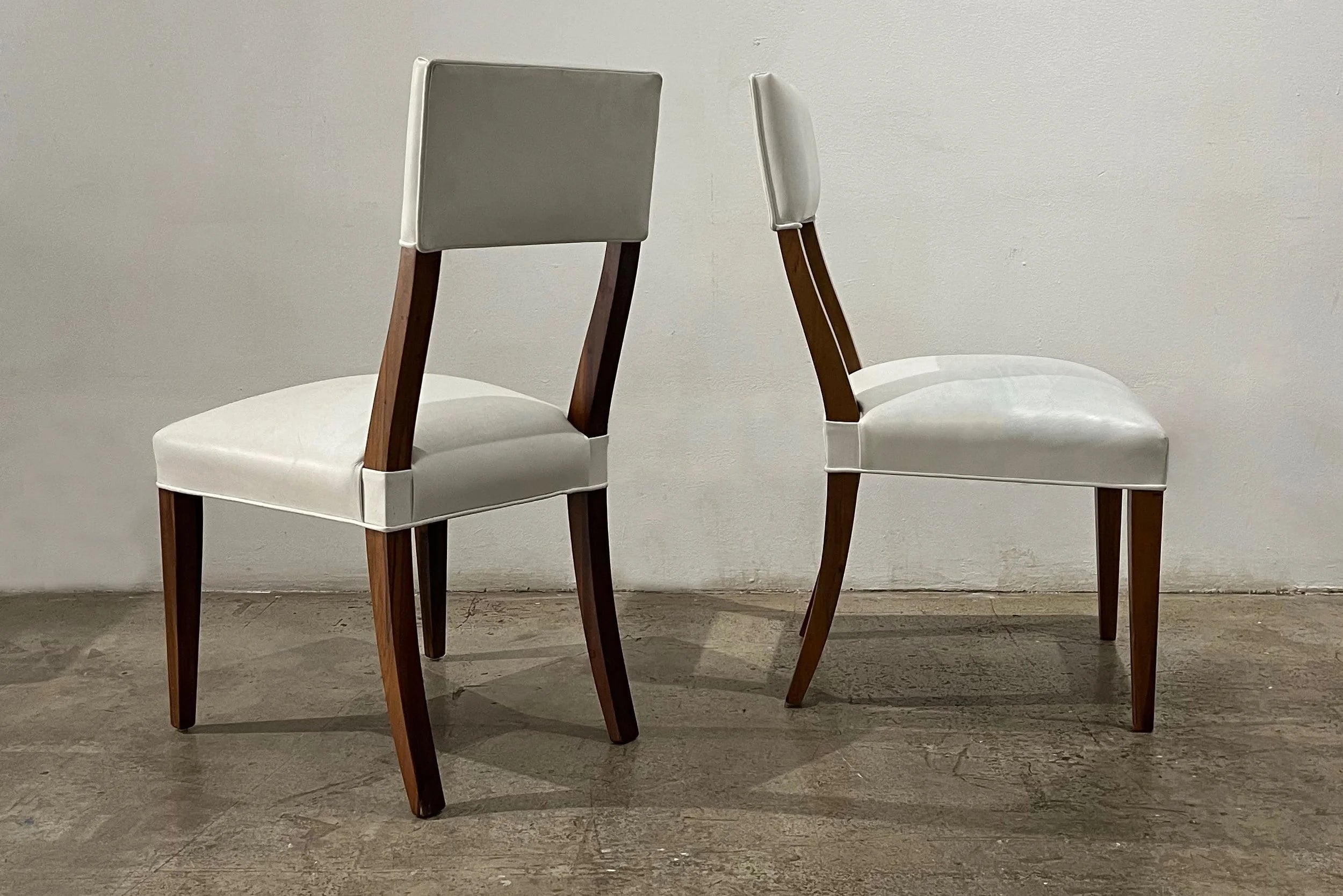 Set of 2 Luca Chairs in White Leather