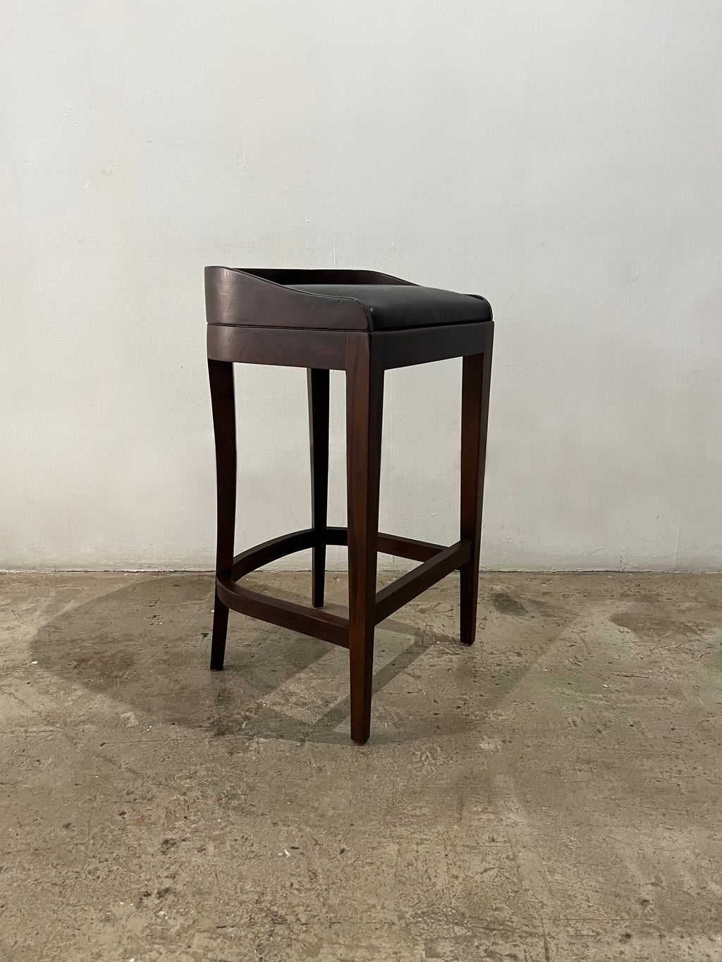 Pia Stool in Black Leather