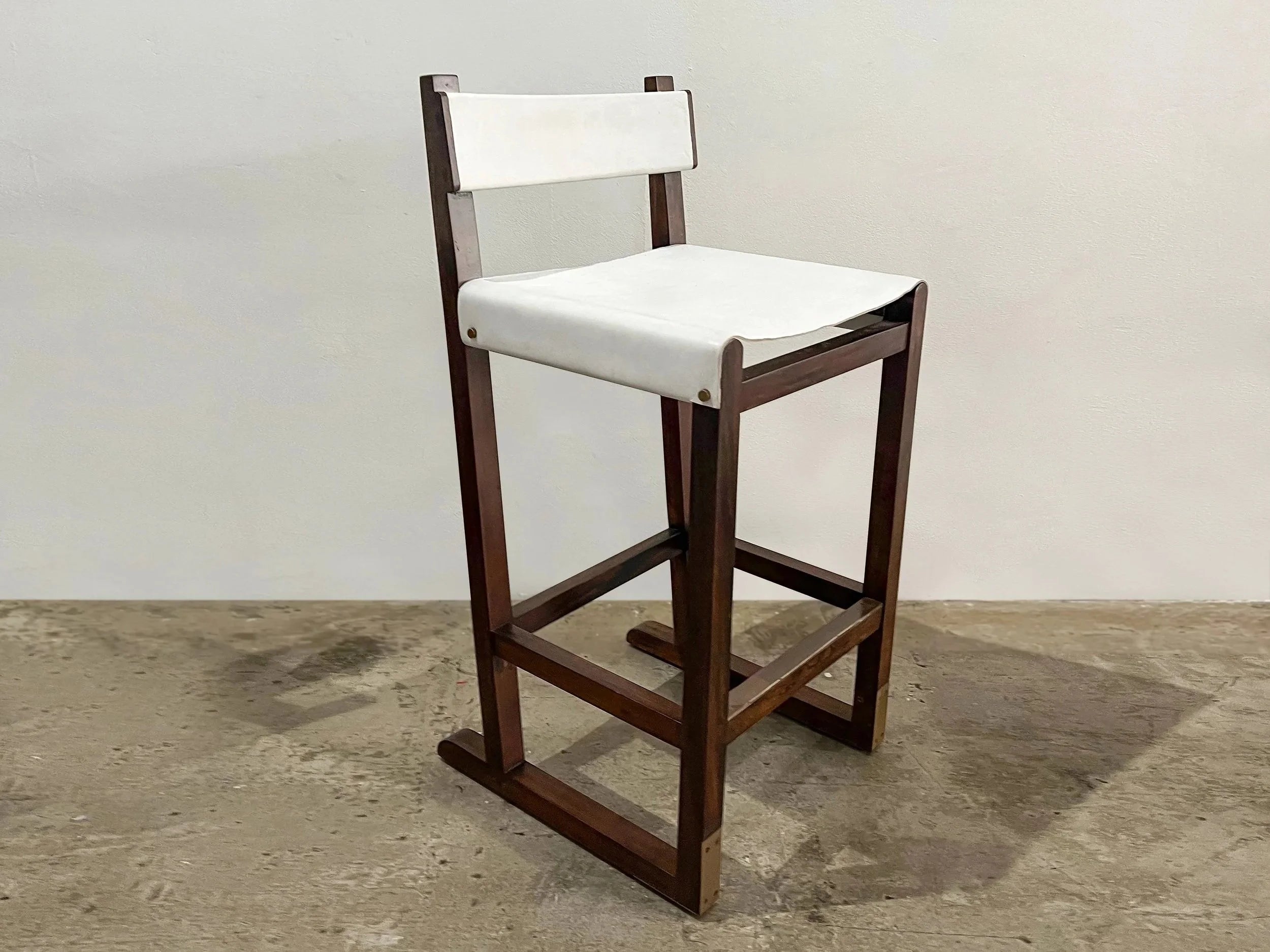 Piero Stool in White Leather