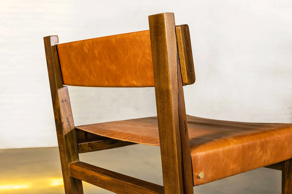 Set of 2 Piero Counter Stools in Caramel Leather