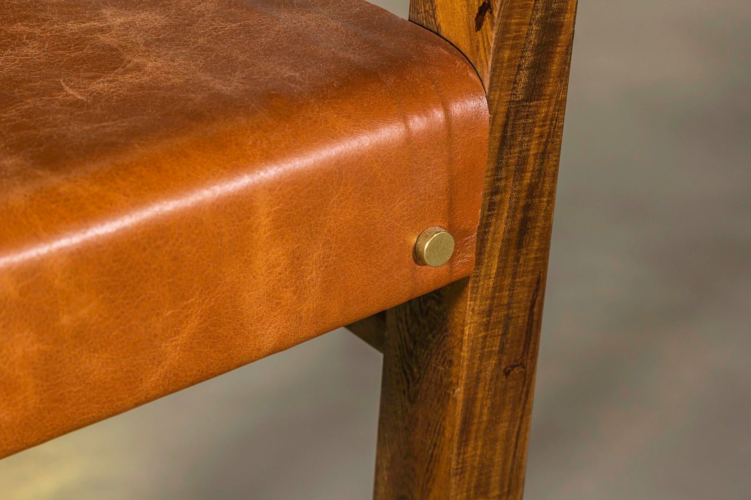 Set of 2 Piero Counter Stools in Caramel Leather