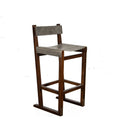 Piero Stool in Grey Leather