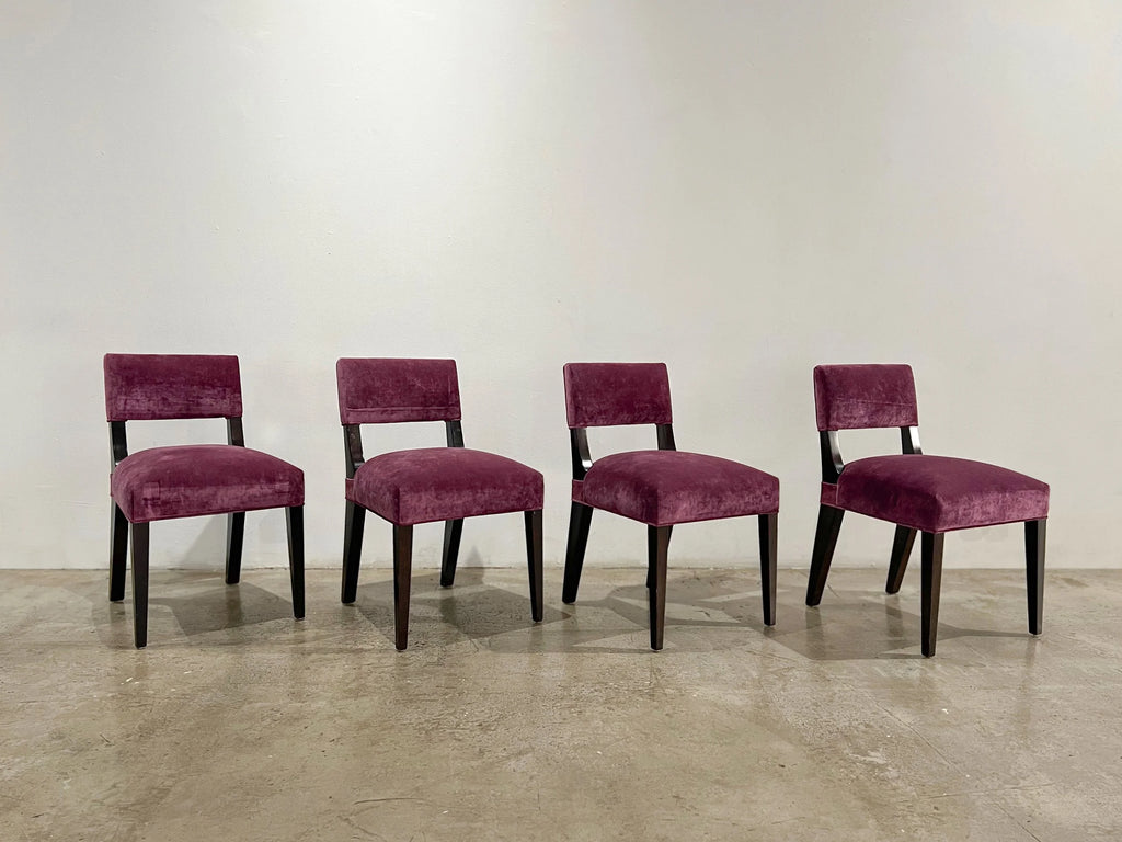 Set of 4 Bruno Chairs in Pink Fabric