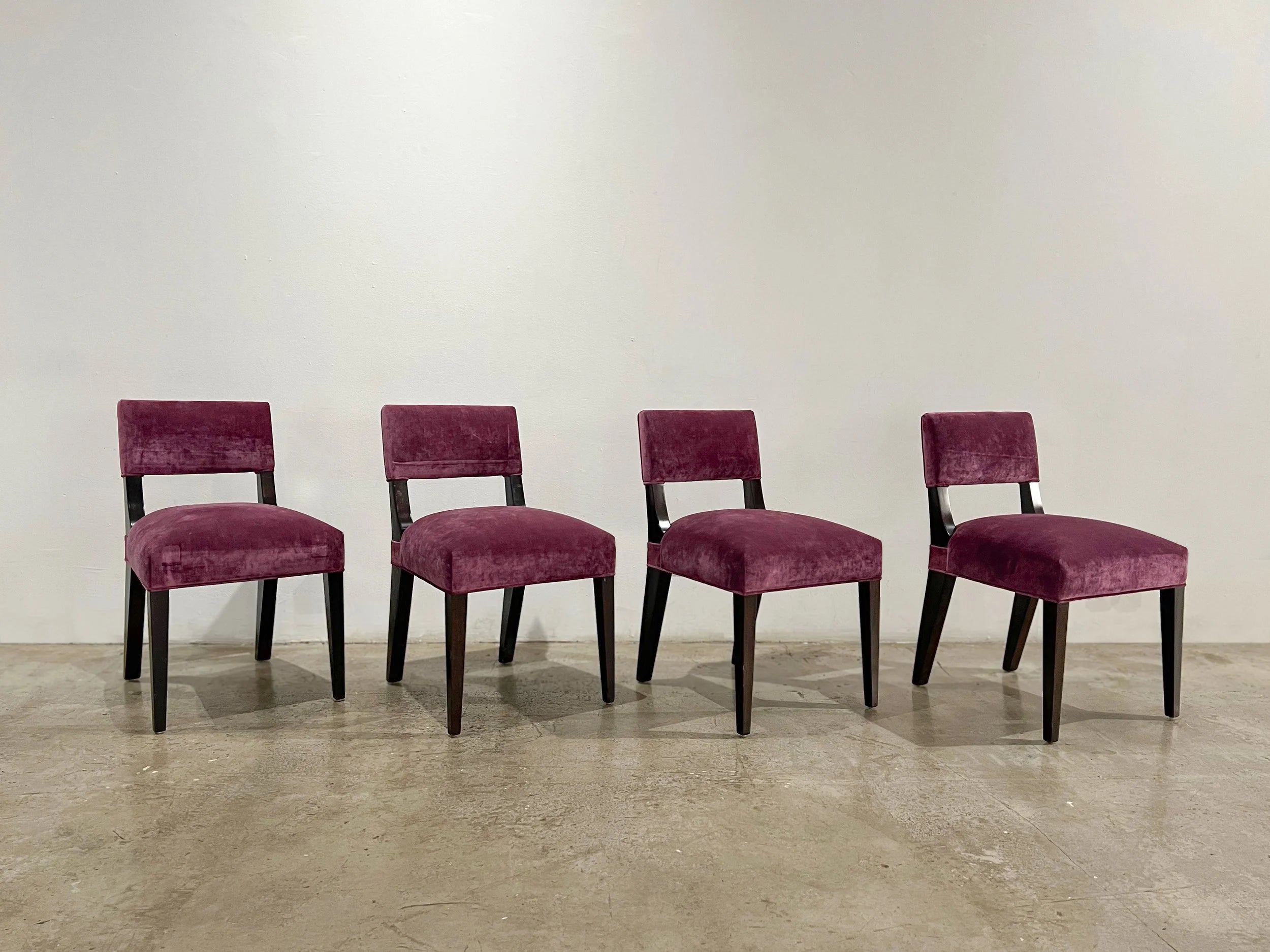Set of 4 Bruno Chairs in Pink Fabric